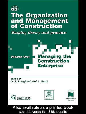cover image of The Organization and Management of Construction